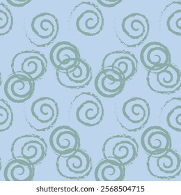 Vector abstract grunge doodles seamless pattern.