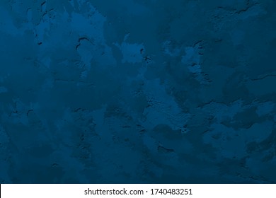 Vector abstract grunge navy blue dark stucco wall background. Art rough stylized texture banner with space for text.