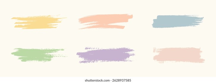 Vector Abstract Grunge Paint Strokes With Colorful Color