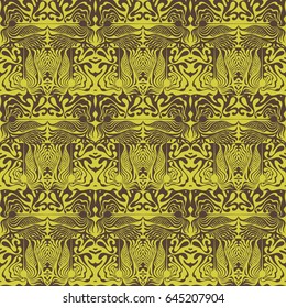 Vector abstract grunge rhythmic elements background. Seamless pattern