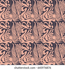 Vector abstract grunge rhythmic elements background. Seamless pattern