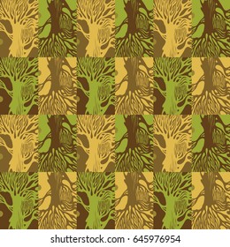 Vector abstract grunge rhythmic elements background. Seamless pattern
