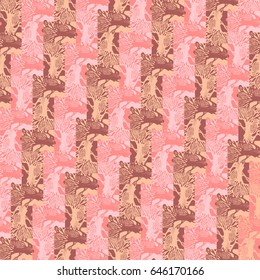 Vector abstract grunge rhythmic elements background. Seamless pattern