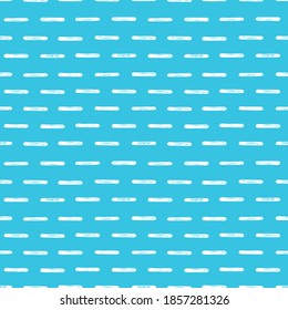 Vector abstract grunge stripe pattern with hand drawn irregular line on blue background. Seamless summer beachy design. Perfect for fabric, beach wear and bath utensil.