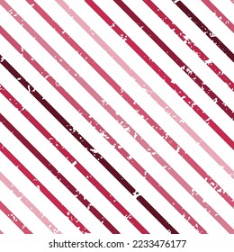 Vector abstract grunge striped seamless pattern in colors of 2023 viva magenta