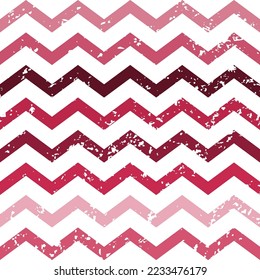 Vector abstract grunge striped seamless pattern in colors of 2023 viva magenta