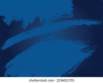 vector abstract grunge texture Background with halftone effect. Blue color brush Background. 