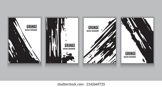 Fondo de la cubierta del pincel de pintura de textura de grifo abstracto vectorial.