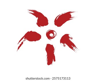 Vector abstract grunge texture paint brush strokes set