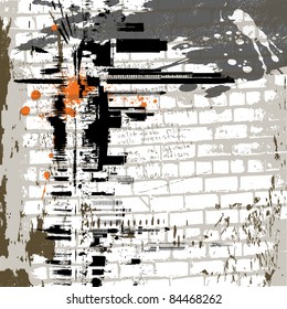 the vector abstract grunge wall background