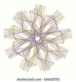 Vector Abstract Guilloche Element on White Background. Use for banknote, d certificate, currency, voucher or money design.