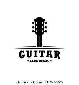 vector abstract guitar music club logo