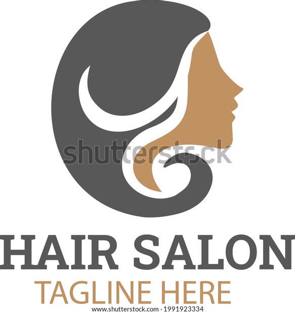 Vector Abstract Hair Salon Logo Design Stock Vector (Royalty Free ...