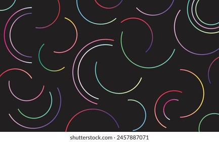 Vector Abstract Half Circles Gradient Background