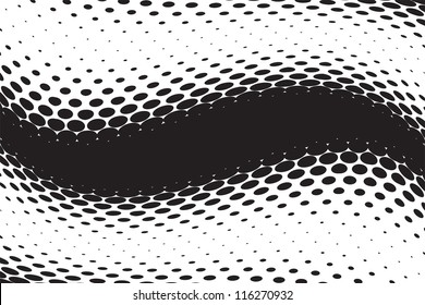 vector abstract halftone black and white background