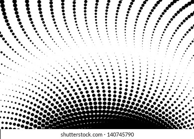 vector abstract halftone black and white background