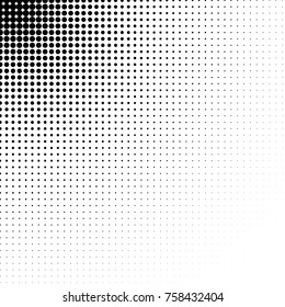Vector abstract halftone dots textured background. Pop art dotted gradient design element
