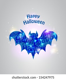Vector abstract Halloween background with bat