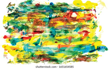 vector abstract hand draw oil painting composition. colorful background
