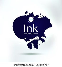 Vector abstract hand drawing blob. Creative design element. Ink background for your text.