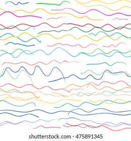 Vector abstract hand drawing lines seamless pattern background