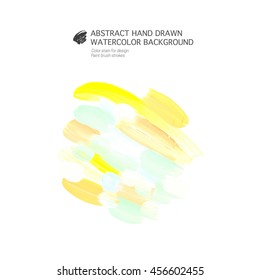 Vector Abstract hand drawn acrylic watercolor background 
Color stain for design, Paint brush strokes