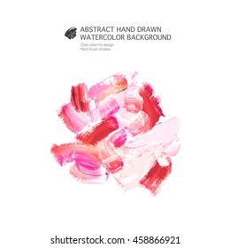 Vector Abstract hand drawn acrylic watercolor background 
Color stain for design, Paint brush strokes