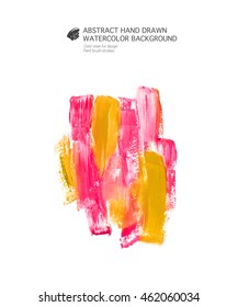 Vector Abstract hand drawn acrylic watercolor background 
Color stain for design, Paint brush strokes 