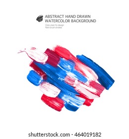 Vector Abstract hand drawn acrylic watercolor background 
Color stain for design Paint brush strokes
