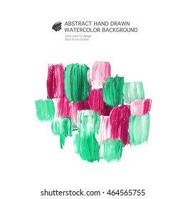 Vector Abstract hand drawn acrylic watercolor background 
Color stain for design Paint brush strokes