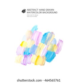 Vector Abstract hand drawn acrylic watercolor background 
Color stain for design Paint brush strokes