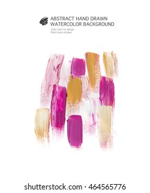 Vector Abstract hand drawn acrylic watercolor background 
Color stain for design Paint brush strokes