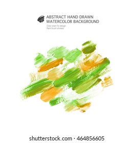 Vector Abstract hand drawn acrylic watercolor background 
Color stain for design Paint brush strokes