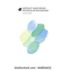 Vector Abstract hand drawn acrylic watercolor background 
Color stain for design Paint brush strokes