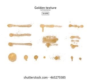 Vector Abstract hand drawn acrylic watercolor background 
Color stain for design Paint brush strokes
Golden texture template  for banner, background
