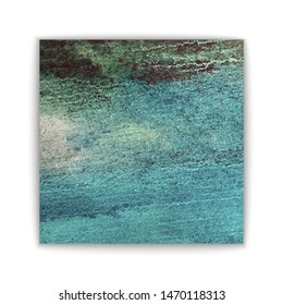 Vector abstract hand drawn background. Blue watercolor banner template. Painting.