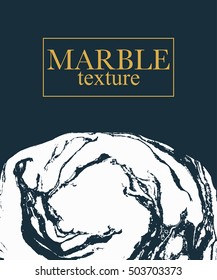 Vector abstract hand drawn marbling illustration technique. Watercolor spot background. Black and white colors.