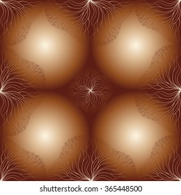 Vector abstract hand drawn picture with tree branches. Stylish illustration. Fabrics, textiles, paper, wallpaper. Retro hand-drawn pattern.