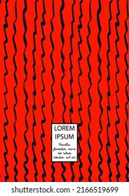 Vector Abstract Hand Drawn Scribble Cover. Minimal Artistic Sketch Poster. Collection of Simple Graphic Doodle Designs for Flyers, Cards, Brochure, Annual Report and other Ideas for Your Business.