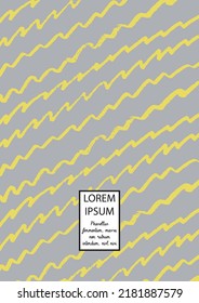 Vector Abstract Hand Drawn Scribble Cover. Minimal Artistic Sketch Poster. Collection of Simple Graphic Doodle Designs for Flyers, Cards, Brochure, Annual Report and other Ideas for Your Business.