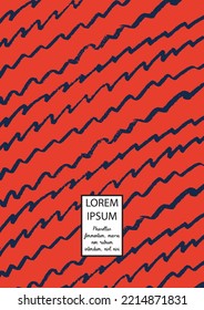 Vector Abstract Hand Drawn Scribble Cover. Minimal Artistic Sketch Poster. Collection of Simple Graphic Doodle Designs for Flyers, Cards, Brochure, Annual Report and other Ideas for Your Business.