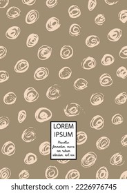 Vector Abstract Hand Drawn Scribble Cover. Minimal Artistic Sketch Poster. Collection of Simple Graphic Doodle Designs for Flyers, Cards, Brochure, Annual Report and other Ideas for Your Business.