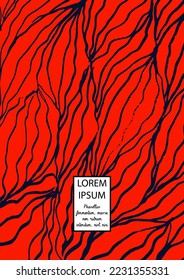 Vector Abstract Hand Drawn Scribble Cover. Minimal Artistic Sketch Poster. Collection of Simple Graphic Doodle Designs for Flyers, Cards, Brochure, Annual Report and other Ideas for Business.