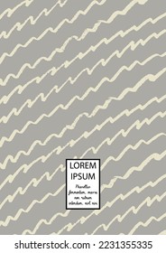 Vector Abstract Hand Drawn Scribble Cover. Minimal Artistic Sketch Poster. Collection of Simple Graphic Doodle Designs for Flyers, Cards, Brochure, Annual Report and other Ideas for Business.
