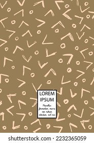 Vector Abstract Hand Drawn Scribble Cover. Minimal Artistic Sketch Poster. Collection of Simple Graphic Doodle Designs for Flyers, Cards, Brochure, Annual Report and other Ideas for Your Business.