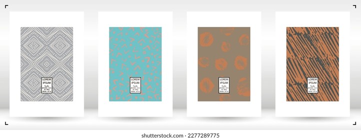 Vector Abstract Hand Drawn Scribble Cover. Minimal Artistic Sketch Poster. Collection of Simple Graphic Doodle Designs for Flyers, Cards, Brochure, Annual Report and other Ideas for Your Business.