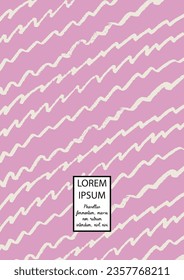 Vector Abstract Hand Drawn Scribble Cover. Minimal Artistic Sketch Poster. Collection of Simple Graphic Doodle Designs for Flyers, Cards, Brochure, Annual Report and other Ideas for Your Business.