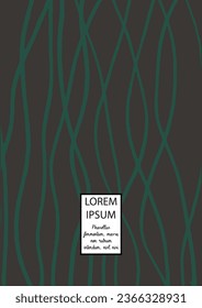 Vector Abstract Hand Drawn Scribble Cover. Minimal Artistic Sketch Poster. Collection of Simple Graphic Doodle Designs for Flyers, Cards, Brochure, Annual Report and other Ideas for Your Business.