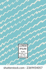 Vector Abstract Hand Drawn Scribble Cover. Minimal Artistic Sketch Poster. Collection of Simple Graphic Doodle Designs for Flyers, Cards, Brochure, Annual Report and other Ideas for Your Business.