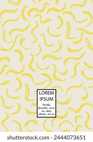 Vector Abstract Hand Drawn Scribble Cover. Minimal Artistic Sketch Poster. Collection of Simple Graphic Doodle Designs for Flyers, Cards, Brochure, Annual Report and other Ideas for Your Business.